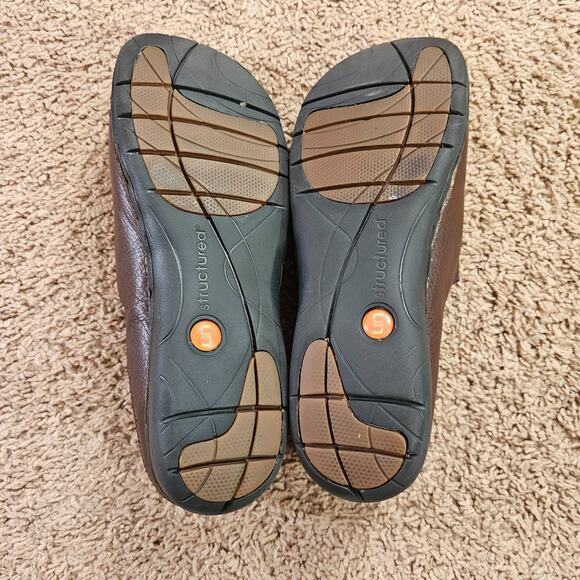 Clarks Unstructured Shoes Mens 10W Brown Leather Slip On Comfort Loafers w Box - Picture 9 of 12